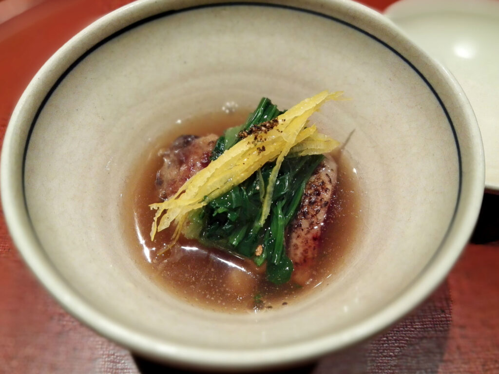 治部煮(マガモとセリ、柚子)