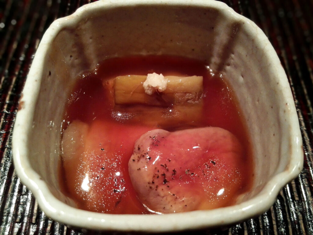 賀茂茄子と夏鴨の取り合わせ